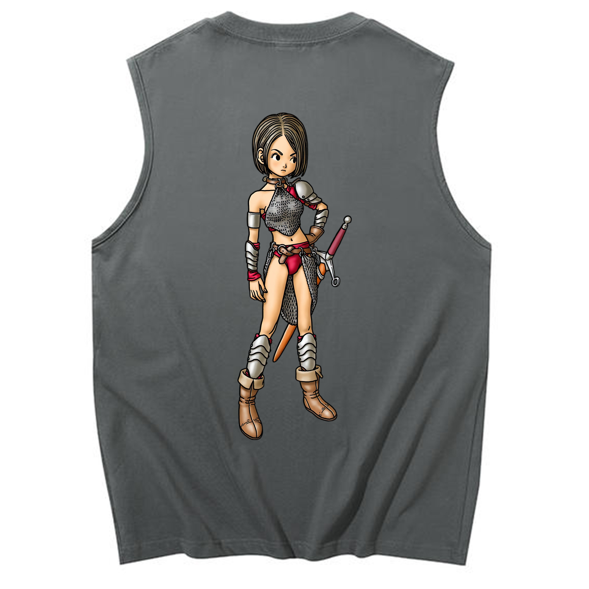 （画像用） ドラゴンクエスト Doragon Kuesuto Dragon Quest コットン100％タンクトップ（背面プリント）